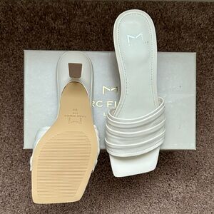 Marc Fisher Cream Women's Mules